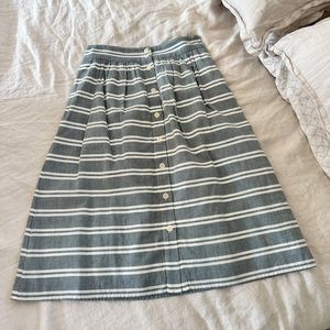 Madewell button down striped midi skirt - 4